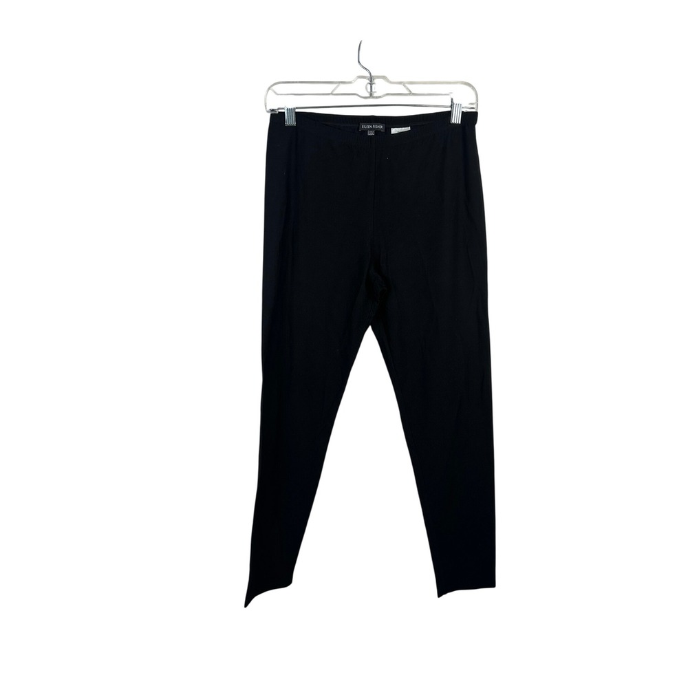 Eileen Fisher Leggings Women Medium Black Excellent Stretch Jersey Slim Pants